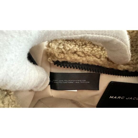 Marc Jacobs Teddy Shearling Small Traveller Tote - Beige - Picture 3 of 5